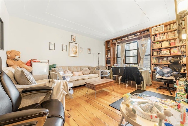 living room with light wood-style flooring