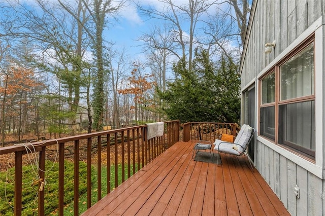 view of wooden deck