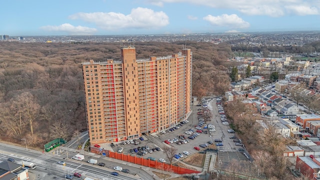 aerial view featuring a city view