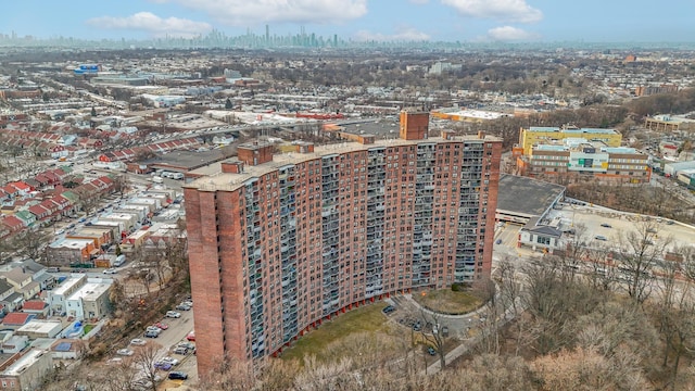 birds eye view of property featuring a view of city