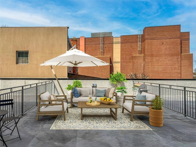 163-07 72nd Ave Unit 2A, Fresh Meadows, NY 11365 - view of patio with an outdoor living space