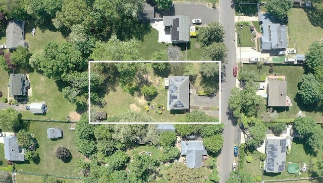 30 Bushwick Ave, Brentwood, NY 11717 - aerial view of property and surrounding area with property boundaries highlighted