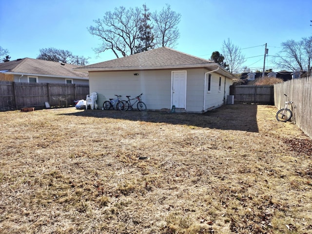 garage featuring fence