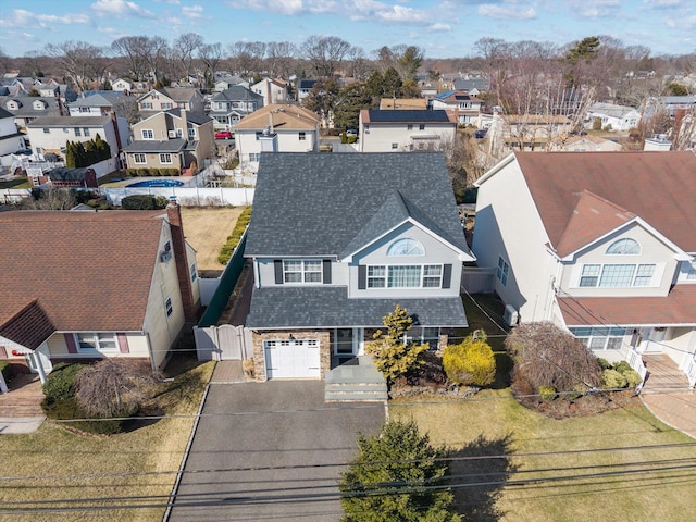 drone / aerial view featuring a residential view