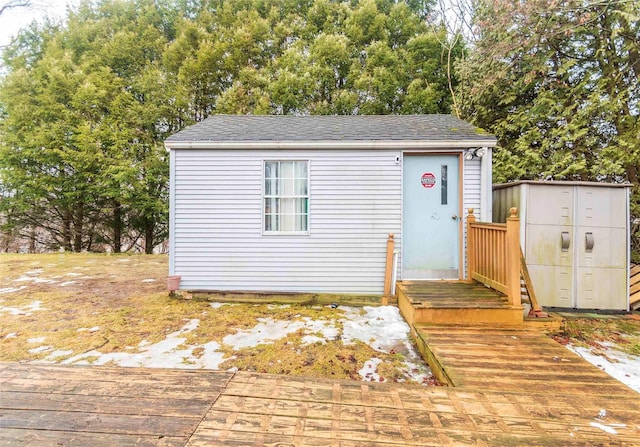 view of outbuilding featuring an outdoor structure