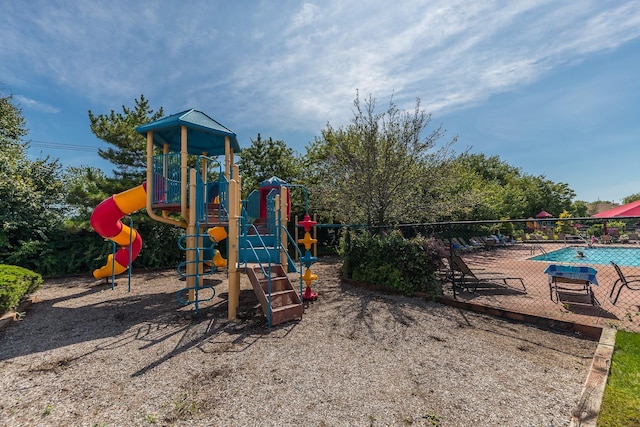 view of community jungle gym