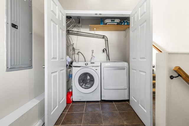 washroom with laundry area and separate washer and dryer