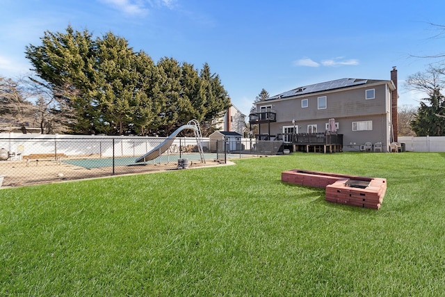 exterior space with a fenced backyard