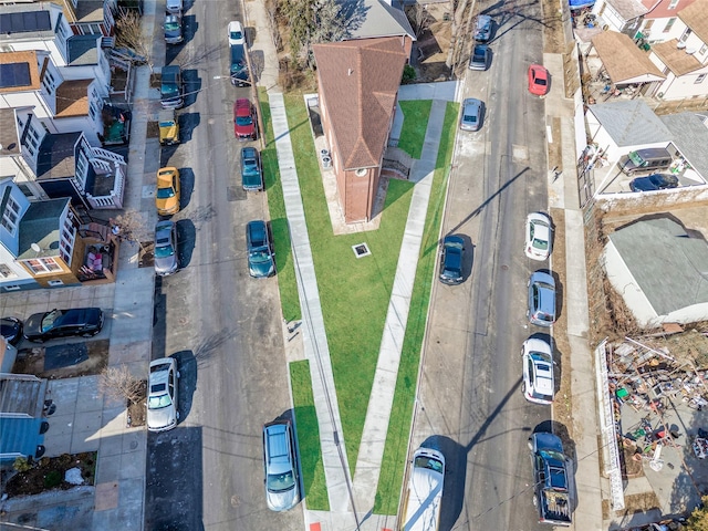 aerial view with a residential view