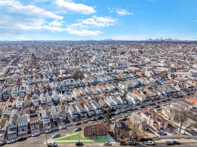 bird's eye view with a residential view