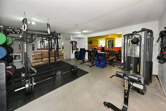 view of workout area