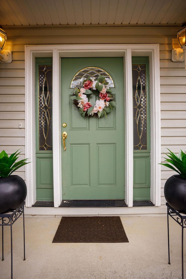 view of doorway to property