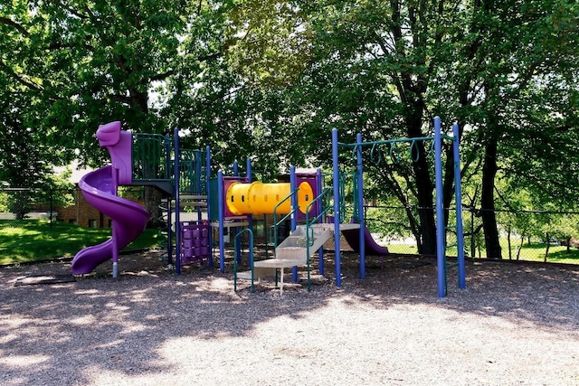 community play area featuring fence