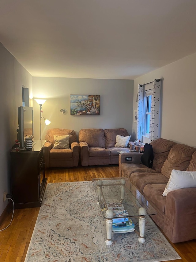 living room featuring light wood finished floors