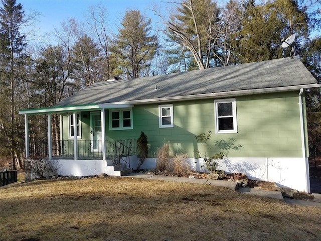 view of front of home with a porch