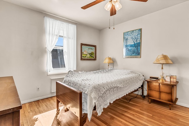 2390 Palisade Ave Unit 5J, Bronx, NY 10463 - bedroom with hardwood / wood-style floors and ceiling fan
