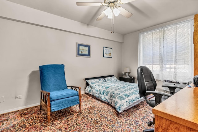 2390 Palisade Ave Unit 5J, Bronx, NY 10463 - bedroom with baseboards and a ceiling fan