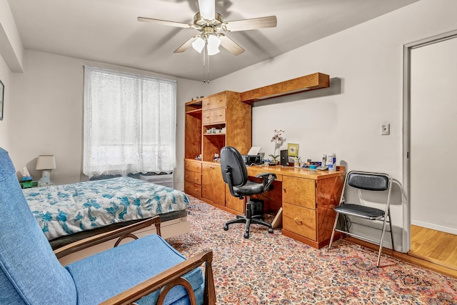 2390 Palisade Ave Unit 5J, Bronx, NY 10463 - bedroom with a desk and ceiling fan