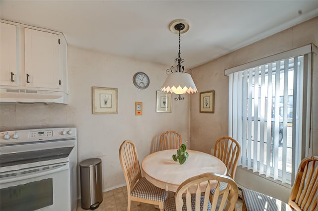 dining space featuring a wealth of natural light