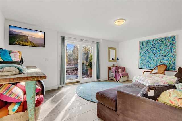 12 Bob White Dr, Water Mill, NY 11976 - tiled living room with baseboards