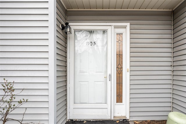 view of doorway to property