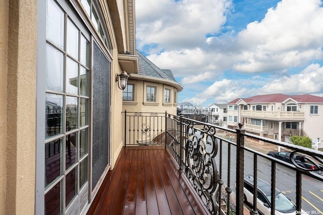 balcony with a residential view