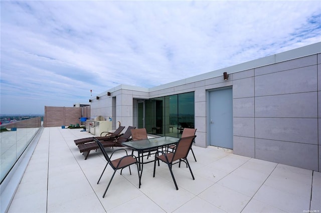 view of patio with outdoor dining space