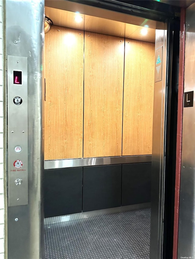 interior details featuring elevator