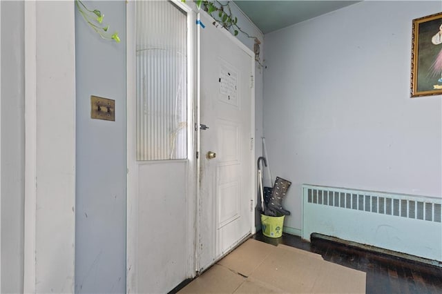 entrance to property with radiator heating unit