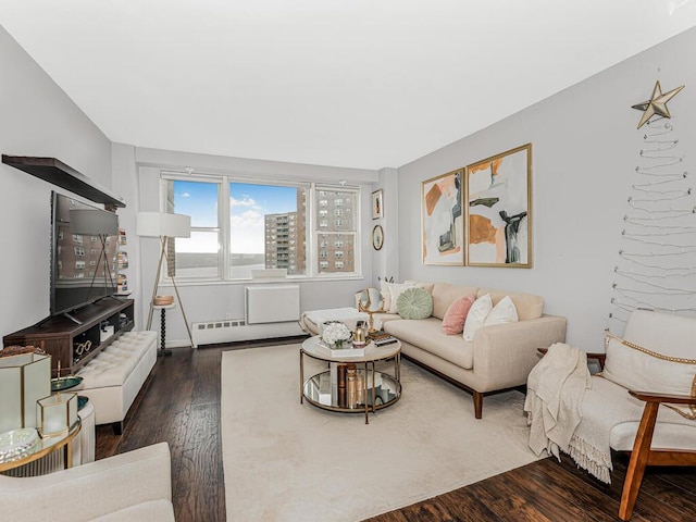 5800 Arlington Ave Unit 16A, Bronx, NY 10471 - living area with dark wood finished floors and baseboard heating
