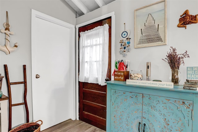 interior space featuring wood finished floors