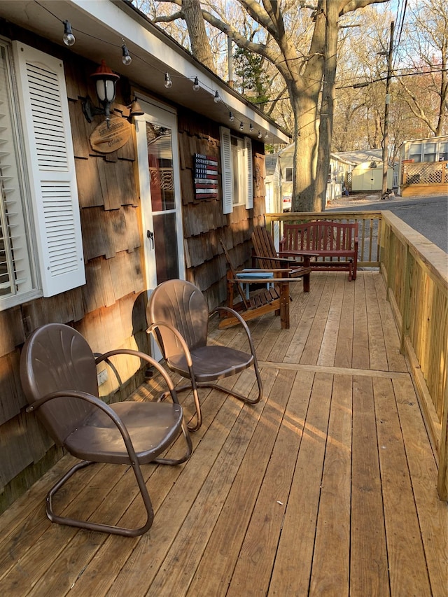 view of wooden terrace