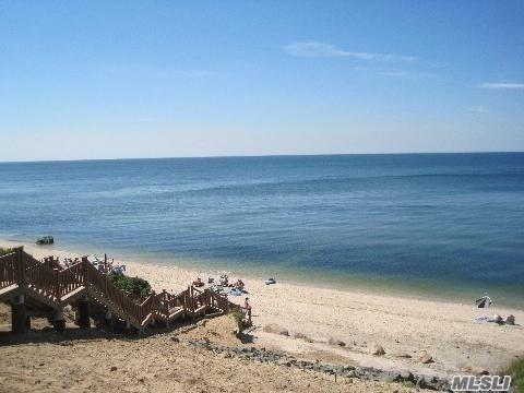 view of water feature with a view of the beach