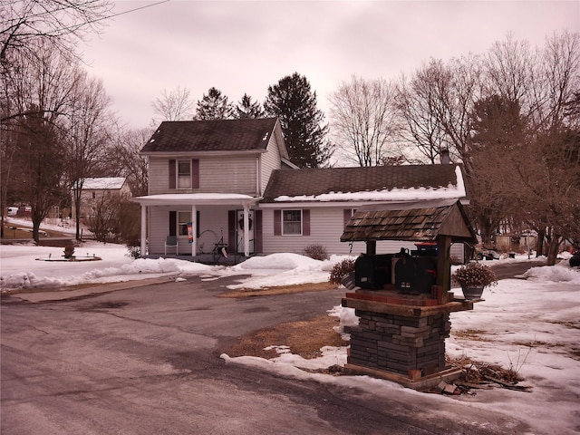 view of front facade featuring a porch