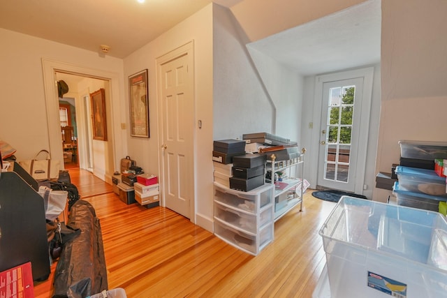 interior space with wood finished floors