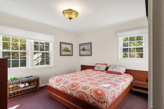 view of carpeted bedroom