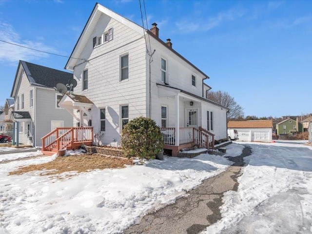 view of front of house with a chimney