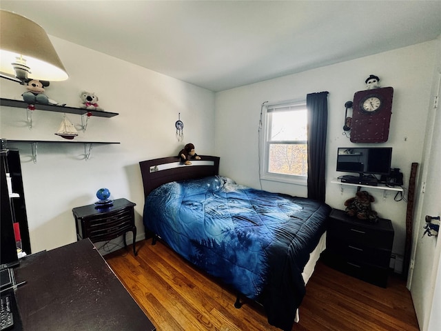 bedroom featuring wood finished floors