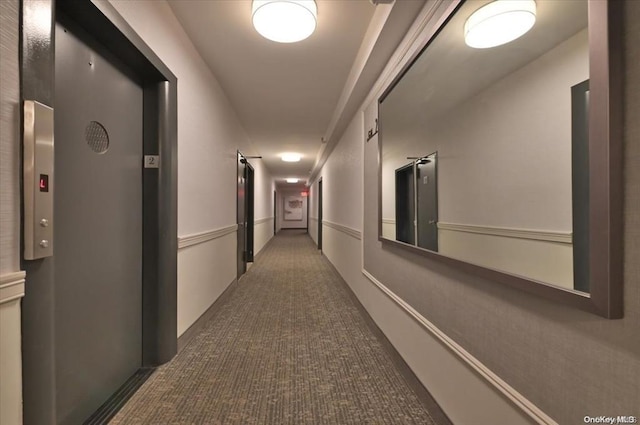 hall featuring elevator