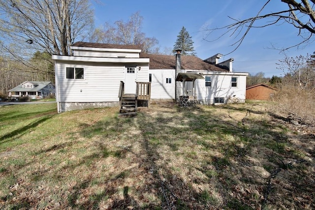 5 Plank Rd, Mongaup Valley, NY 12762 - rear view of property featuring a yard