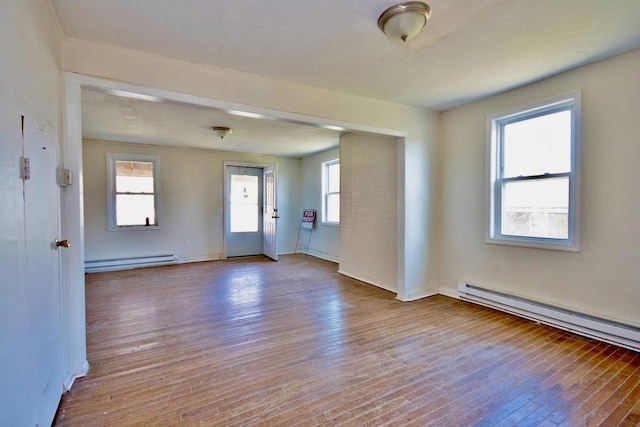 5 Plank Rd, Mongaup Valley, NY 12762 - spare room with a baseboard radiator, baseboards, and wood-type flooring