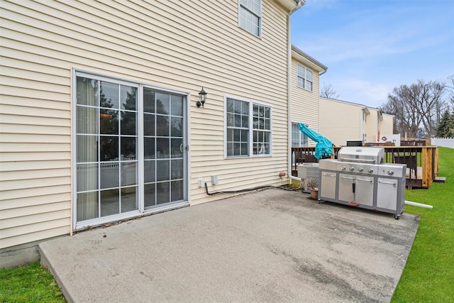 view of patio / terrace featuring central air condition unit