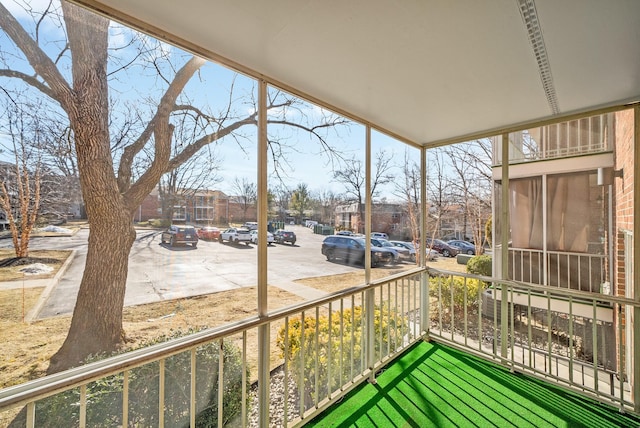 balcony with a residential view