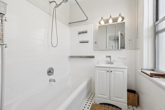 bathroom with  shower combination and vanity