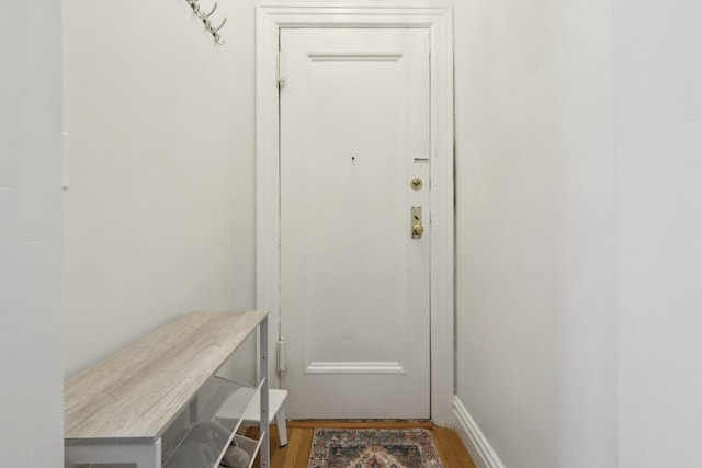 mudroom featuring wood finished floors