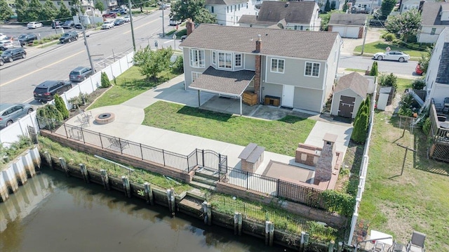101 Jetmore Pl, Massapequa, NY 11758 - bird's eye view featuring a water view
