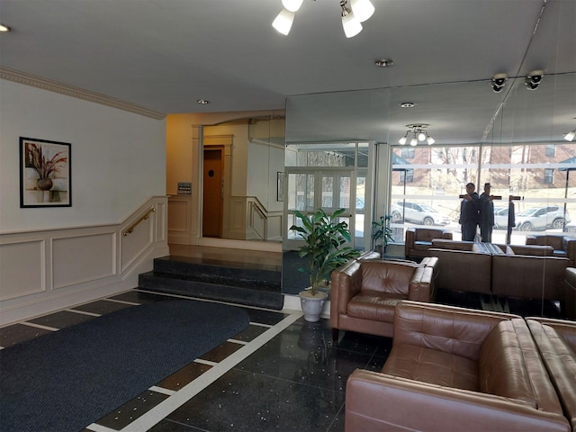 common area featuring stairway