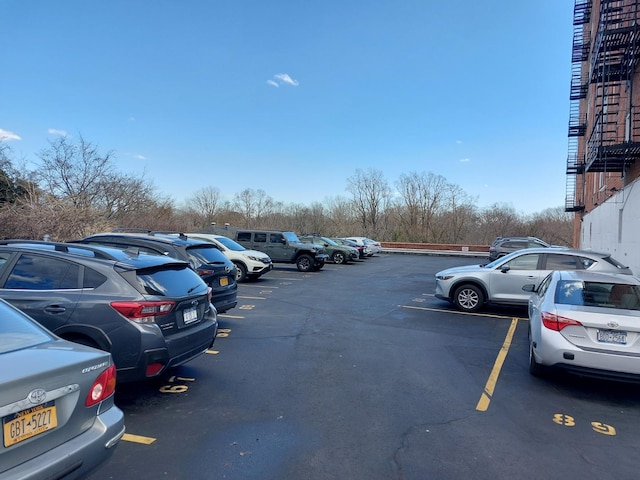 view of uncovered parking lot