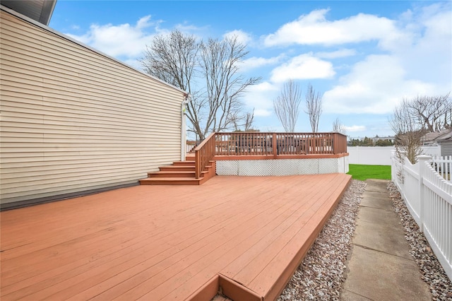 wooden terrace with fence