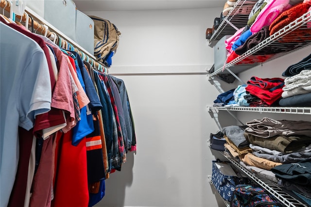 view of walk in closet